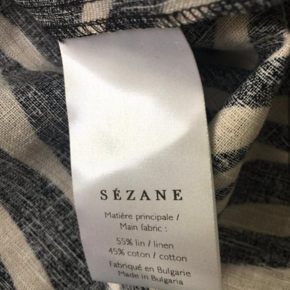 Sezane Black and Tan Zebra Print Midi Skirt - Picture 6 of 9